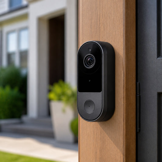 AI smart security camera doorbell, home safety, visitor recognition, night vision, two-way audio