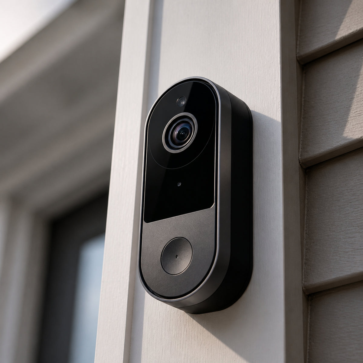 AI smart security camera doorbell, home safety, visitor recognition, night vision, two-way audio