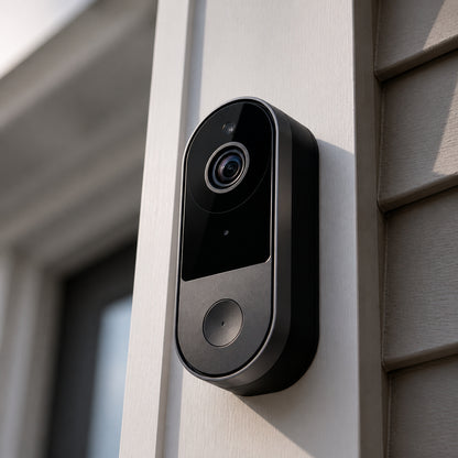 AI smart security camera doorbell, home safety, visitor recognition, night vision, two-way audio