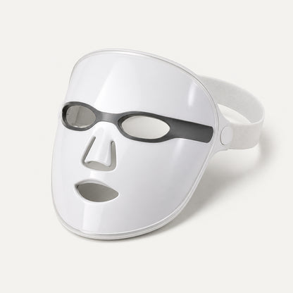 LED beauty face mask, red and blue light therapy, at-home facial skincare device
