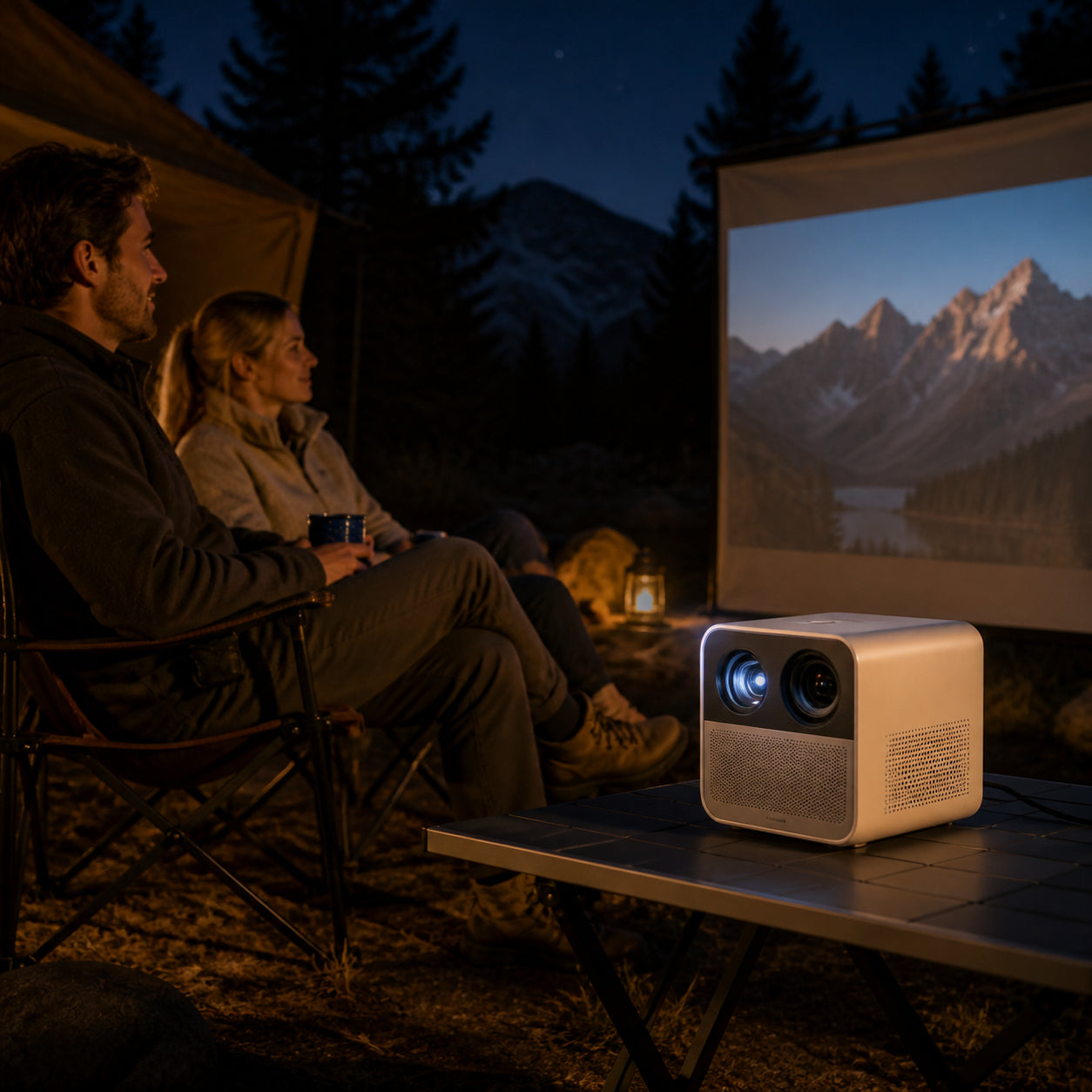 mini portable projector, home theater, outdoor camping projection, compact HD projector