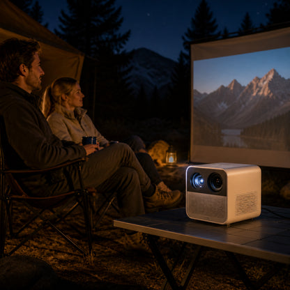 mini portable projector, home theater, outdoor camping projection, compact HD projector
