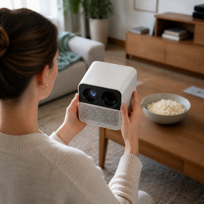 mini portable projector, home theater, outdoor camping projection, compact HD projector