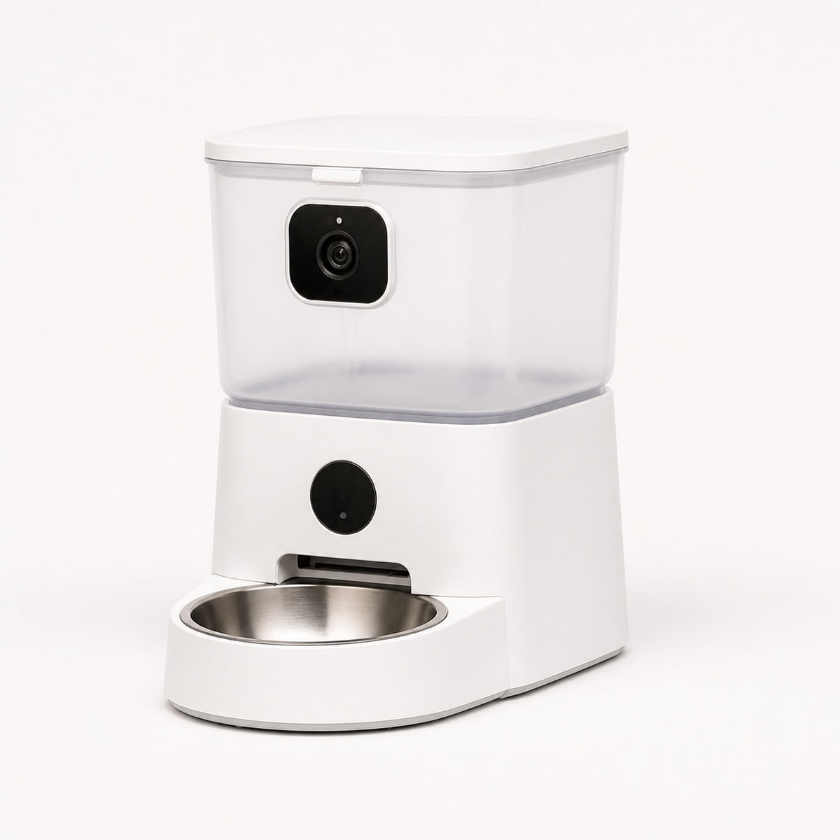 smart pet feeder with camera, remote monitoring, timed feeding, automatic feeder for dogs and cats